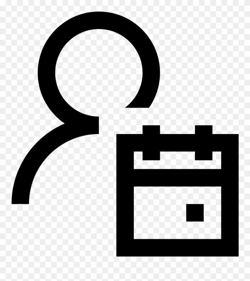 Person Calendar Icon Free Download Png And Vector - Portable Network Graphics Clipart