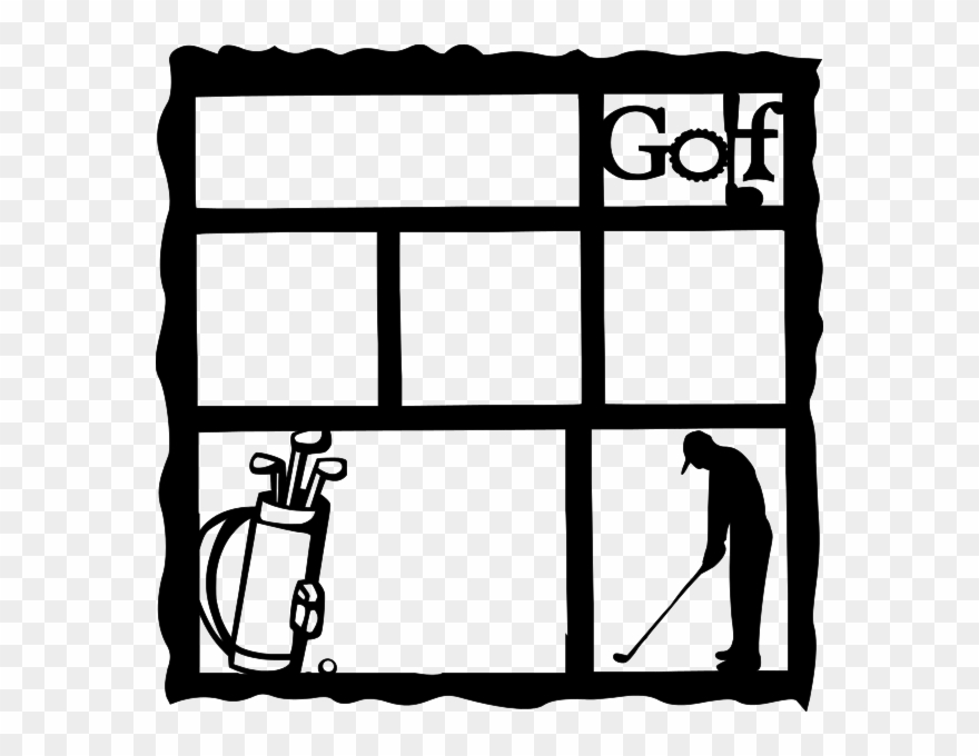 18th Hole Features A Buggy, Golfer And The 18th Hole Clipart