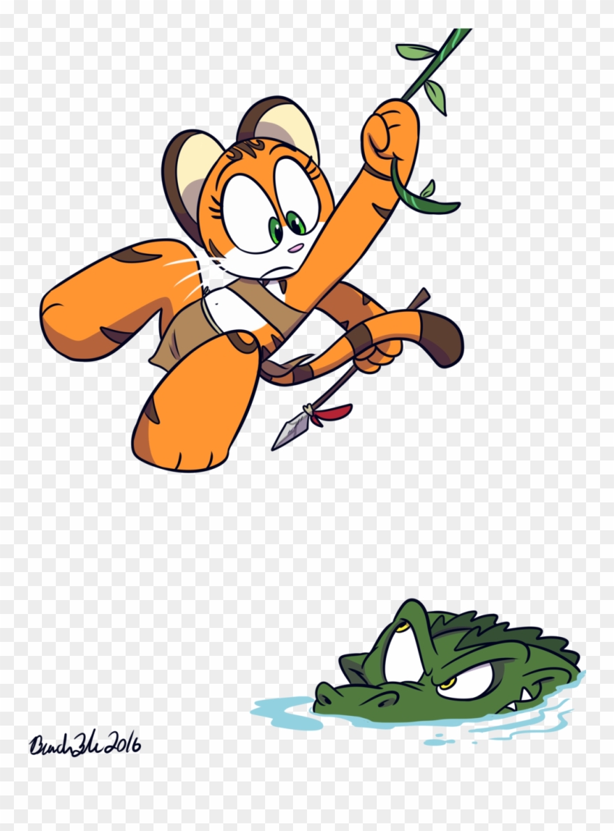 Kiki And The Crocodile By Jurassiczalar-da1qjrn - Kiki The Tiger Deviantart Clipart