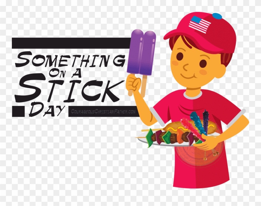 Something On A Stick Day Clipart