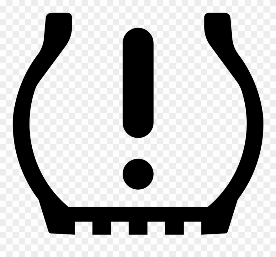 Low Tire Pressure Sensor - Tire Pressure Monitoring System Clipart