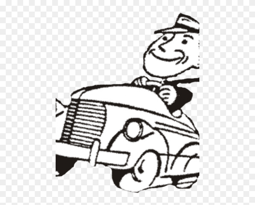 Safer Driving - Driving A Car Drawing Clipart