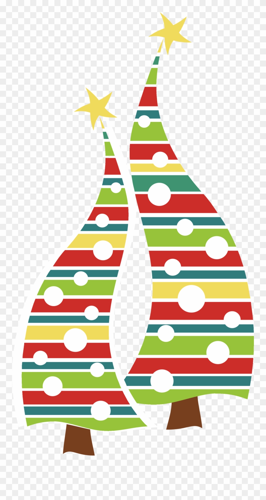 Bring Along A Friend Or Two - Modern Christmas Tree Graphics Clipart