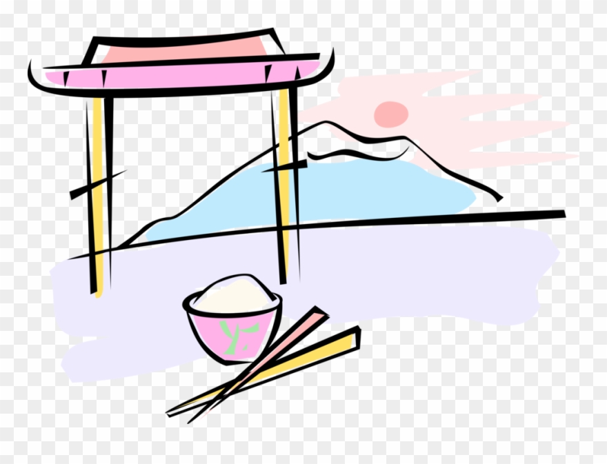 Vector Illustration Of Japanese Traditional Shinto Clipart
