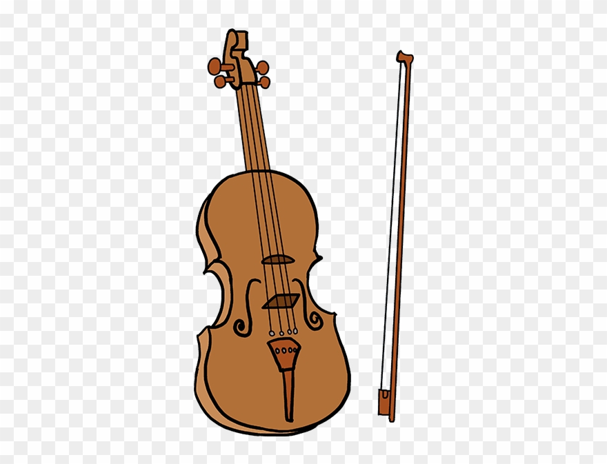 How To Draw Violin - Draw A Violin Step By Step Clipart