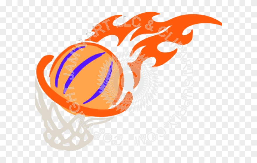 Basketball Fire Cliparts - Flaming Basketball - Png Download