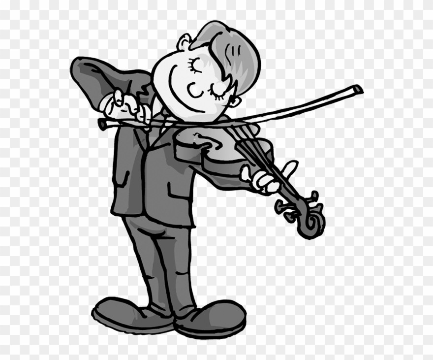 Violinist - Practice The Violin Coloring Clipart
