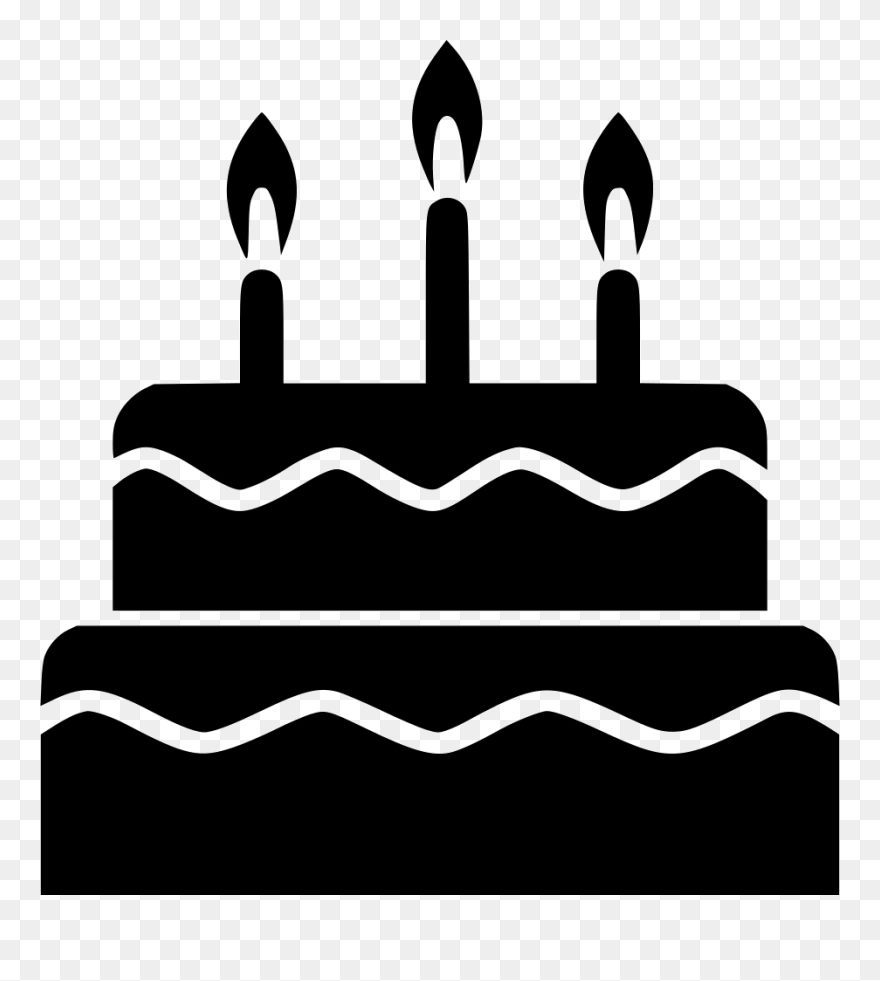 Birthday Cake Rubber Stamp - Blue Birthday Cake Png Clipart