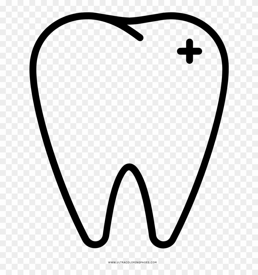 Dentes Desenho Para Colorir - Desenho De Dente Em Png Clipart