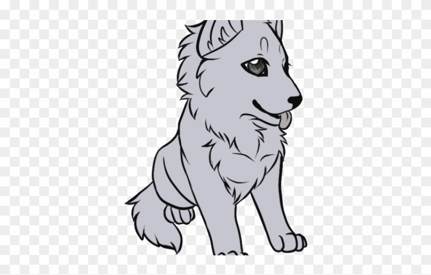 Drawn Cub Transparent - Lobo Dibujo Clipart
