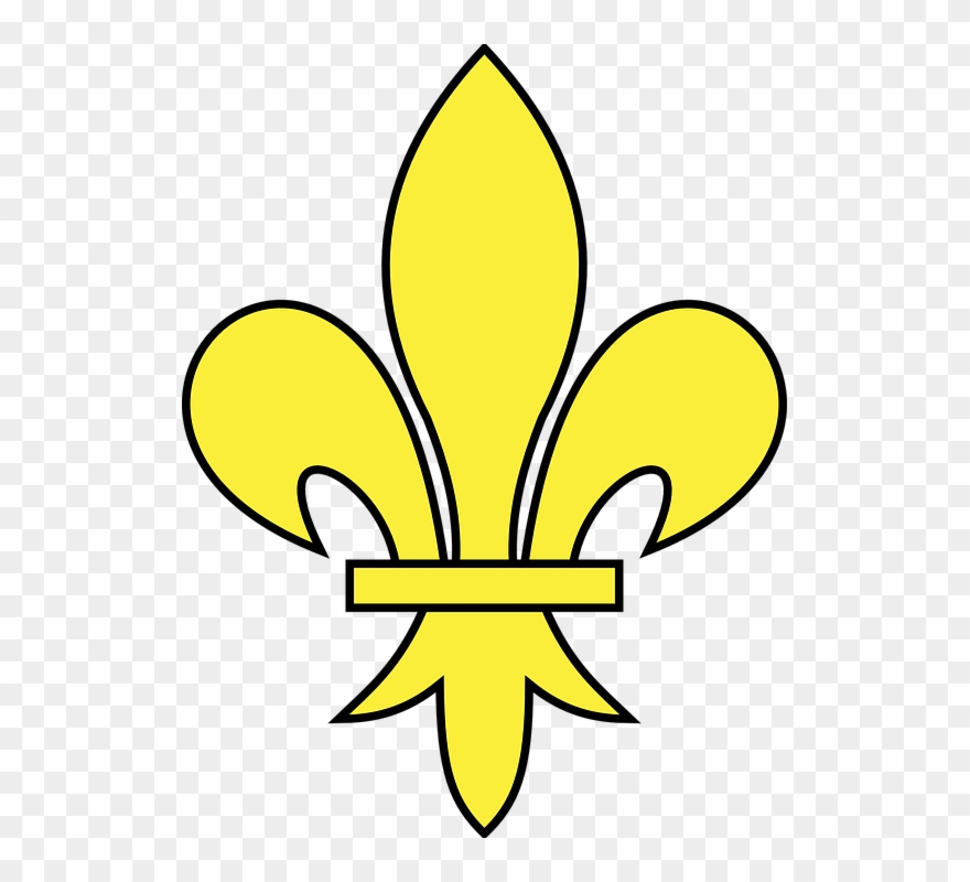 Yellow Rose Clipart 19, Buy Clip Art - Fleur De Lis - Png Download