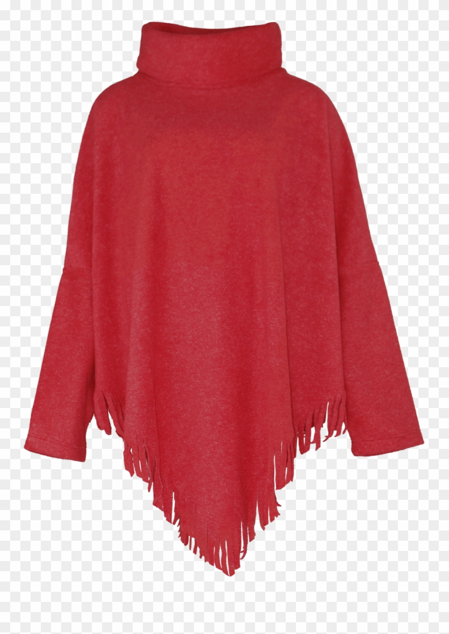 Poncho Trui Rood - Sweater Clipart