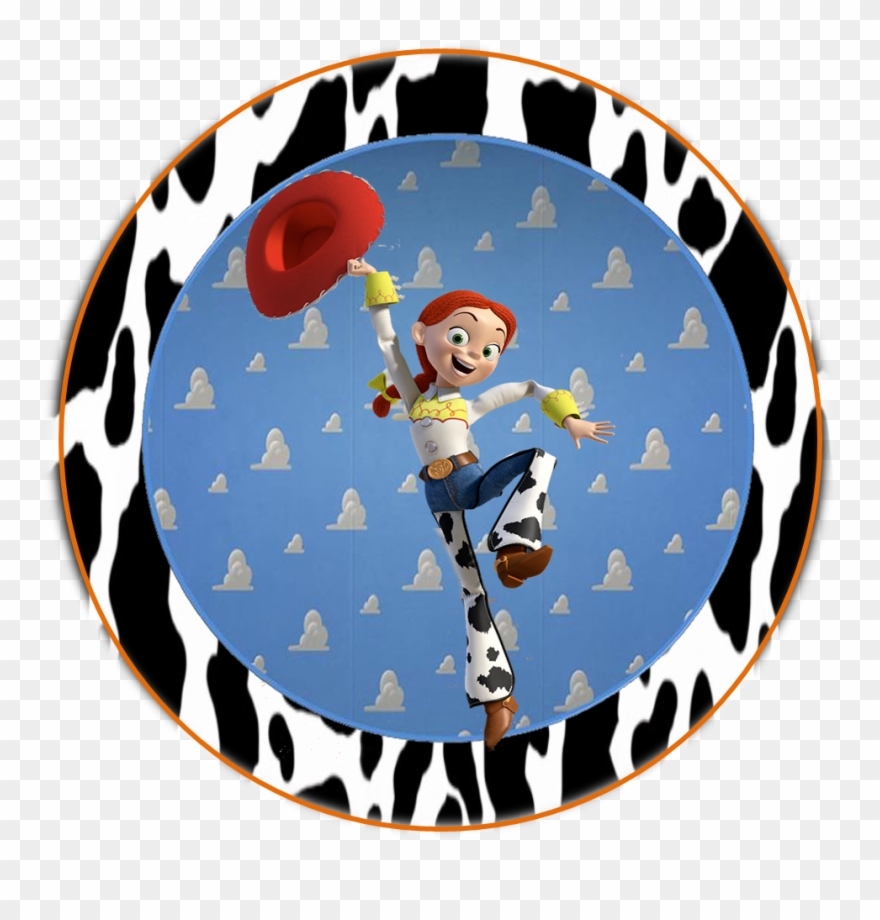 Jessie Free Printable Toppers, Stickers Or Labels - Toy Story Jessie And Bullseye Cake Image Frosting Sheet Clipart