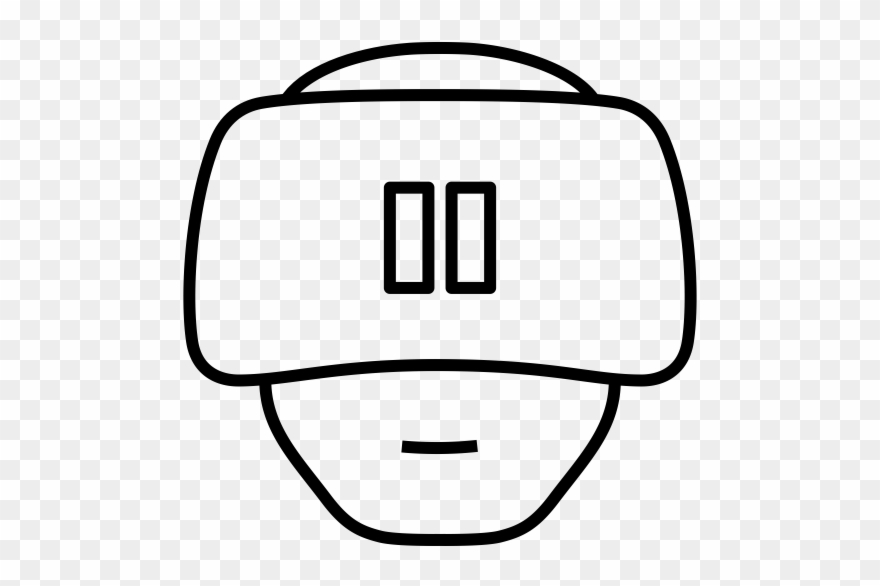 Virtual Reality Goggles Rubber Stamp - Óculos De Realidade Virtual Desenho Clipart