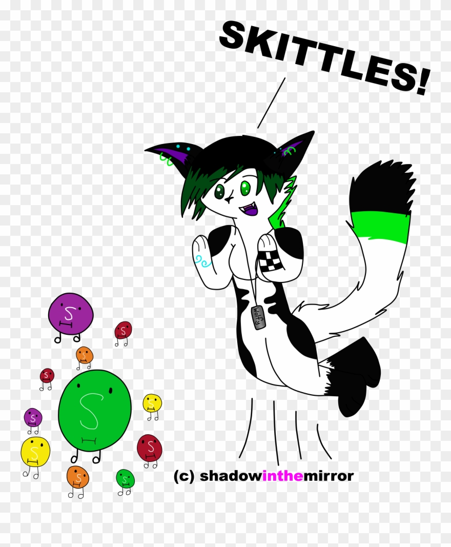 Wolfy Loves Skittles - Cartoon Clipart