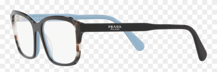 Pr 01vv Glasses In Black On Blue - Glass Clipart