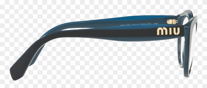 Mu 01rv Glasses In Blue On Opal Blue - Plastic Clipart