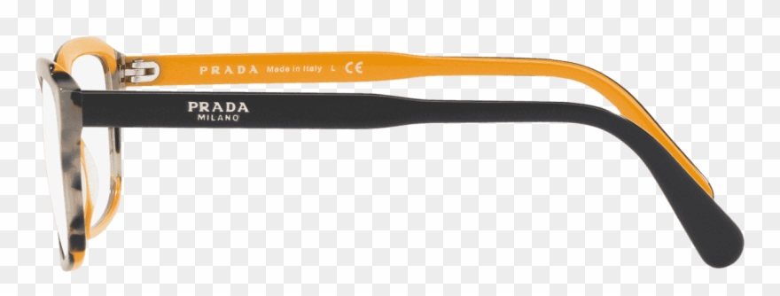 Pr 01vv Glasses In Blue On Yellow - Plastic Clipart