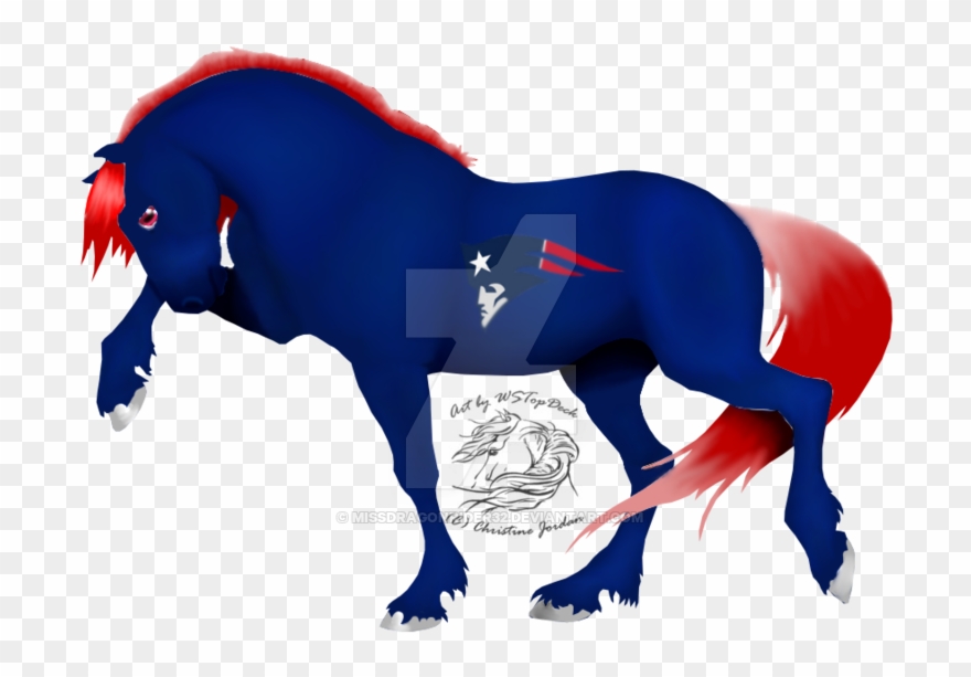 Patriots Football Horse By Missdragonrider32 - Horse Line Art Clipart