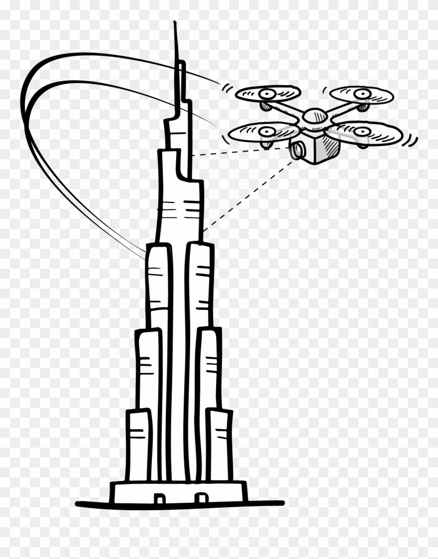 Aerial Photography Mapping Surveys Drone Operator In - Burj Khalifa Drawing Easy Clipart