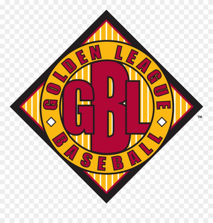 Golden Baseball League Logo Clipart