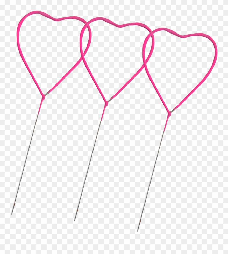 12 Inch Gold Heart Shape Sparklers Clipart