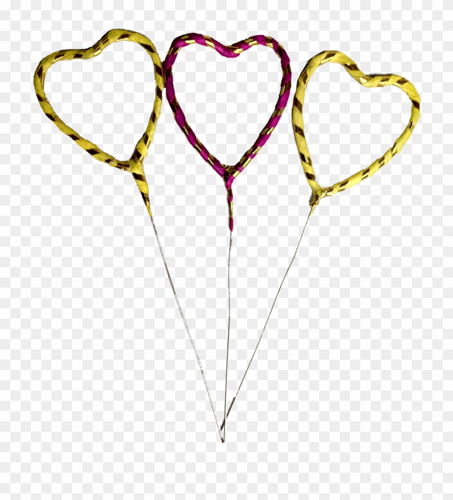 Heart Shape Sparklers, Valentine Day Sparklers, Wedding, - Sparkler Clipart