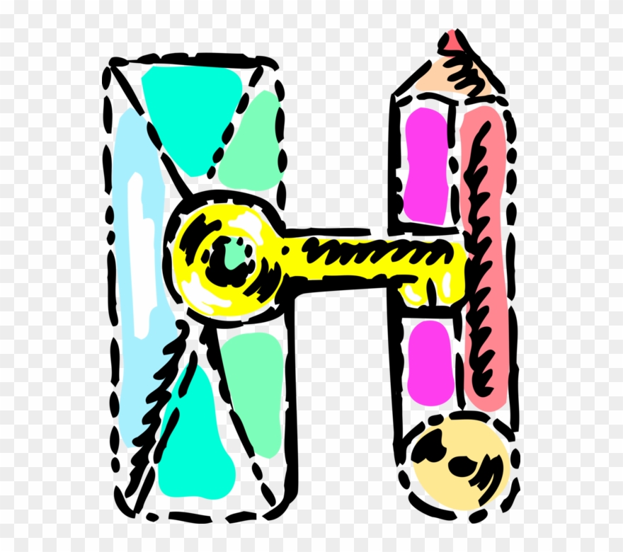 Vector Illustration Of Alphabet Written Symbol Consonant Clipart