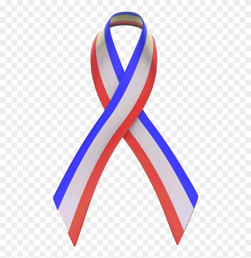 Red White And Blue Ribbon Clip Art - Png Download