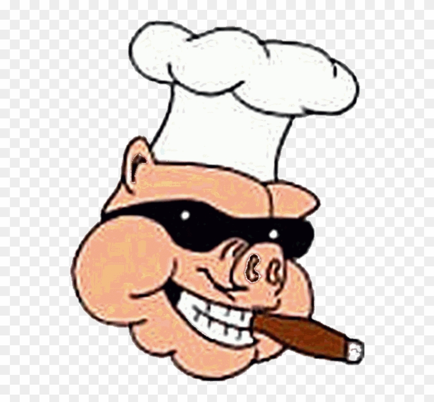 Clipart Black And White Library Bbq Cartoon Pictures - Funny Cartoon Pig Faces - Png Download