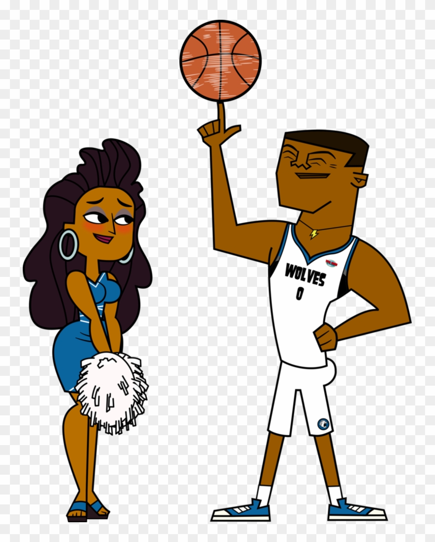 Td Basketball Couple - Couple Basketball Player Cartoon Clipart