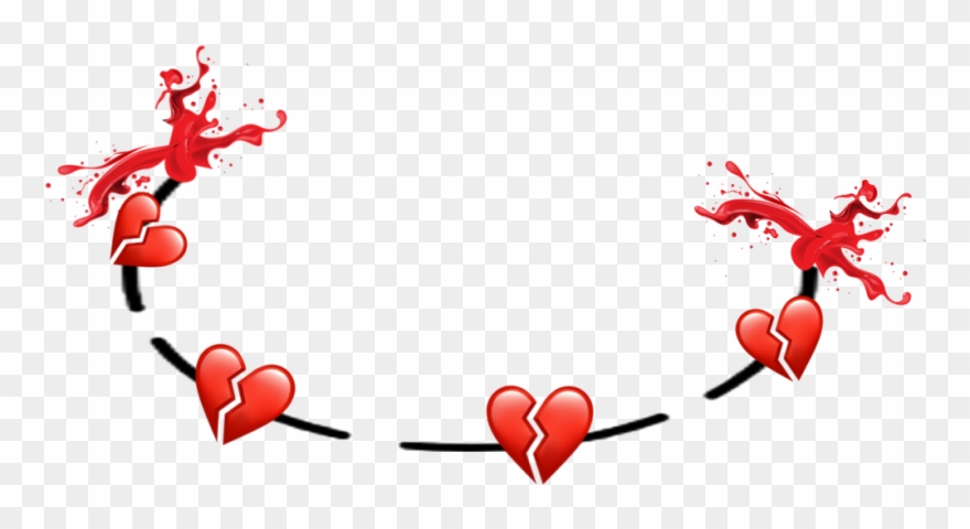 Red Blood Heart Heartbroken Heartbreak Hearts Sad Depre - Heart Clipart