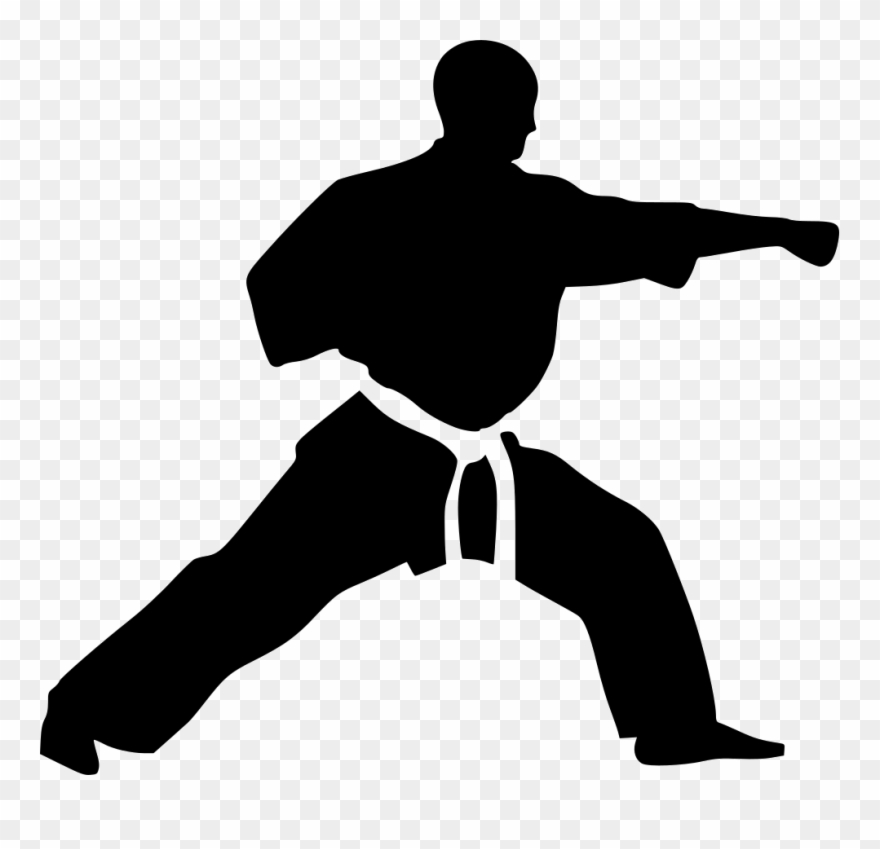 Clip Art Karate Punch Comments With Transparent Background - Taekwondo Silhouette - Png Download