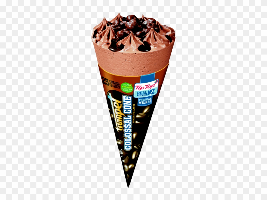 Colossal Cone Chocolate Almond - Chocolate Ice Cream Clipart