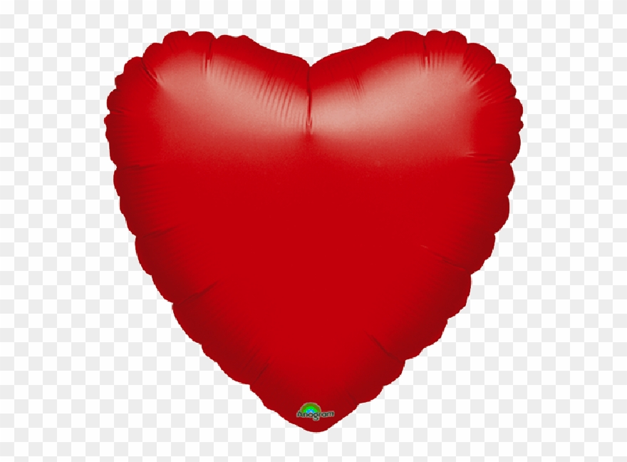 Red Heart 18"" Mylar Balloon - Anagram Metallic Heart Foil Balloon, Red, 18" Clipart
