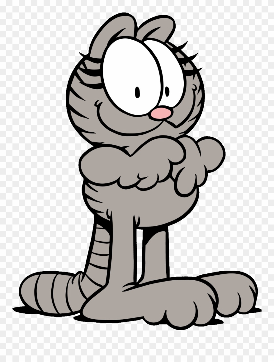 The Animal Characters - Grey Cat From Garfield Clipart