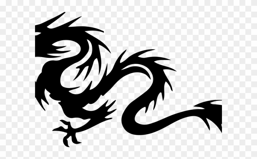 Chinese Dragon Clipart Celtic Dragon - Chinese Dragon Black And White Clipart - Png Download