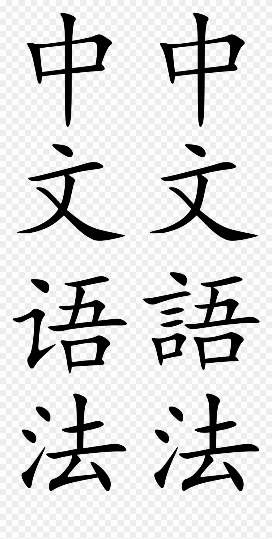 Wikipedia Transparent Writing Chinese Clip Art Freeuse - Escrita Chinesa Png