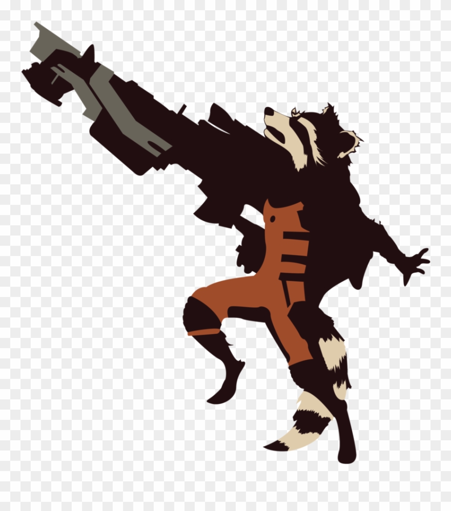 Rocket Raccoon - Rocket Guardians Of The Galaxy Minimalist Clipart