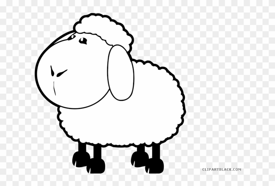Clipartblack Com Animal Free Black White Images - Transparent Background Sheep Clipart - Png Download