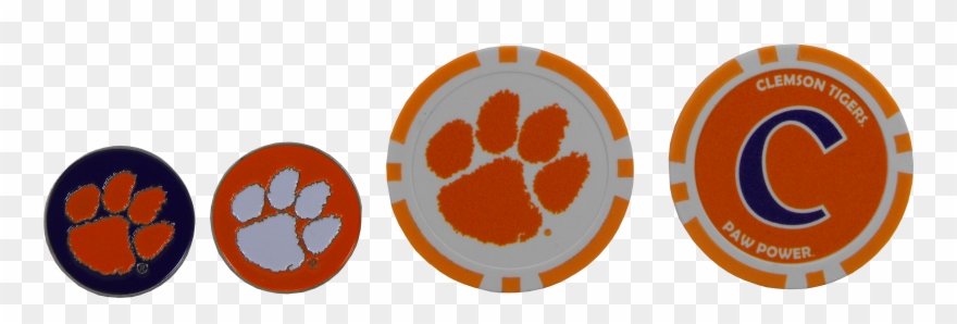 Golf - Ball - Marker - Set V=1497384472 - Clemson Tiger Paw Clipart
