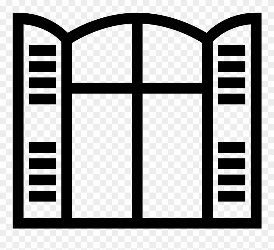 Shutters Icon - Persiane Icon Clipart