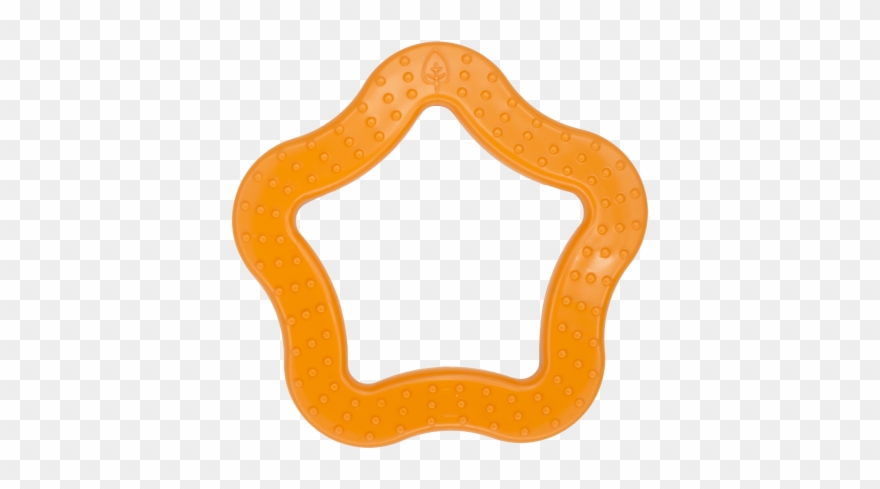 Anneau De Dentition Orange Et Vert 0m - Pacifiers & Teethers Clipart