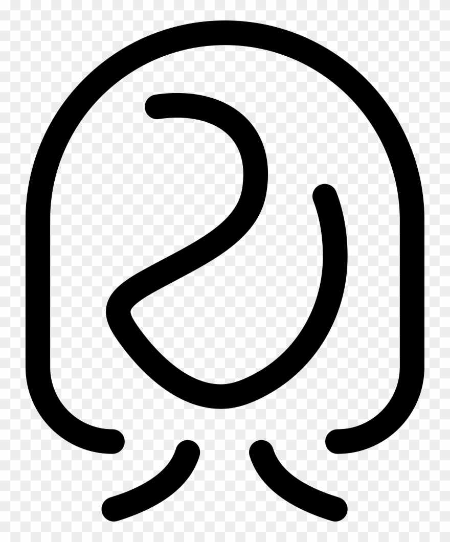 Woman With Long Hair Comments Clipart