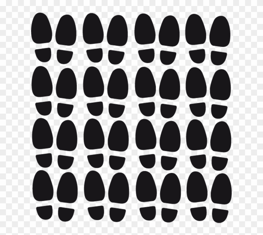 Male Shoeprints In Black - Impronte Di Uomo Clipart
