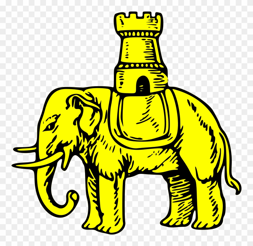 Free Elephant And Castle - Elephant And Castle Heraldry Clipart