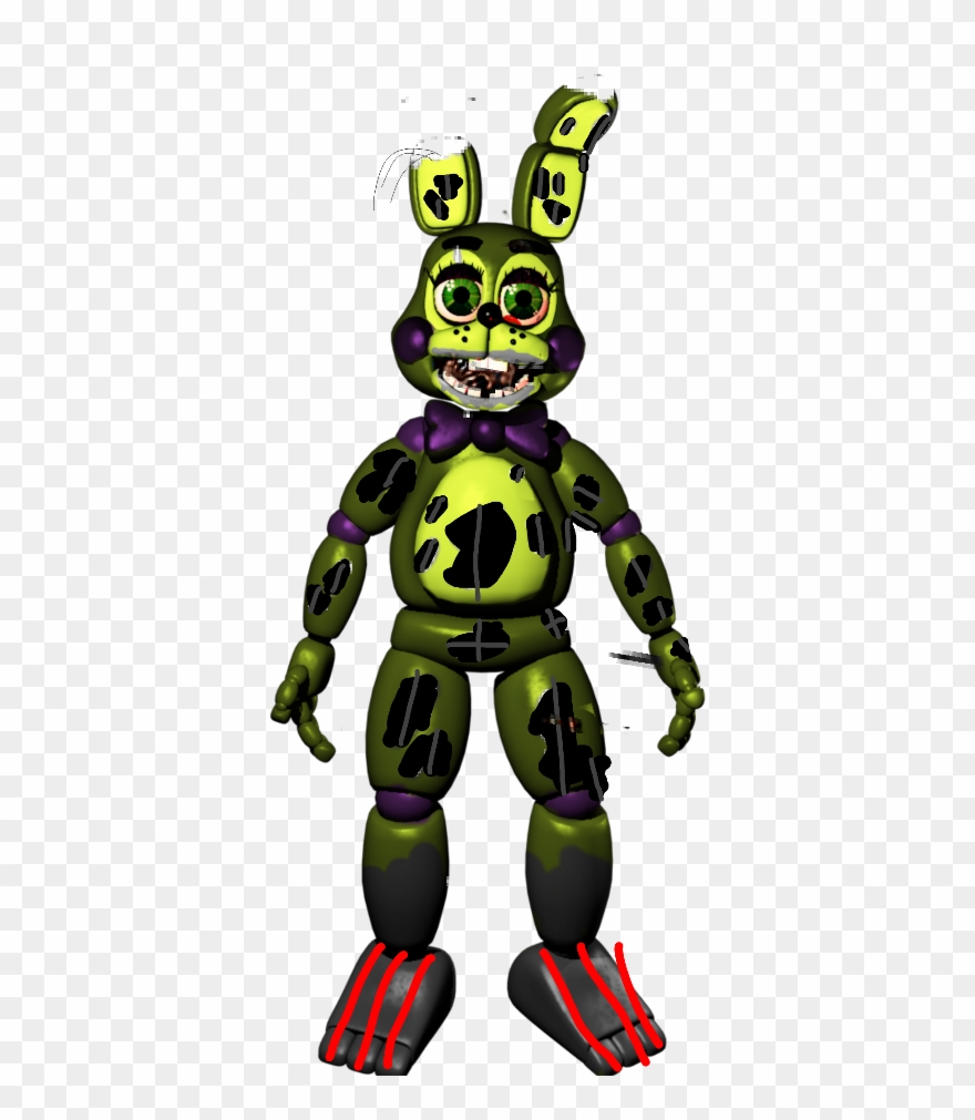 Fnaf Freetoedit Remixit Toy Springtrap - Fnaf2 Springtrap Clipart