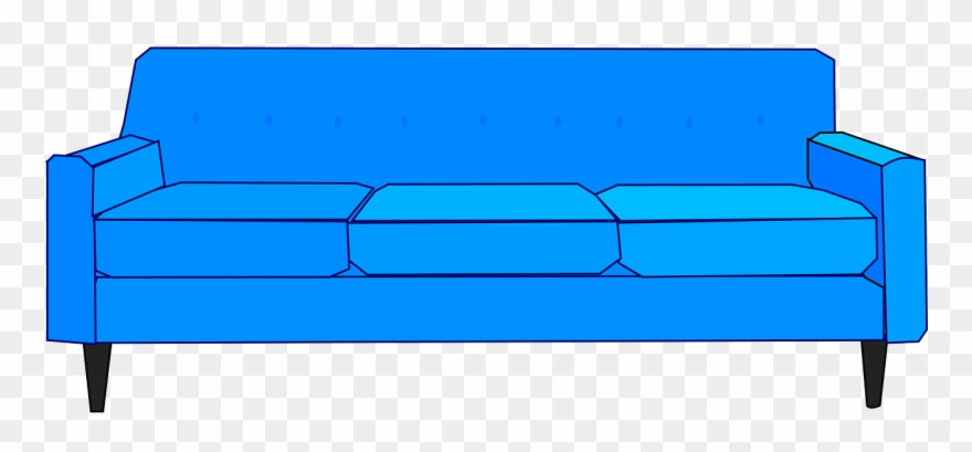 Couch Clip Art With No Background Blue Sofa Clipart Png