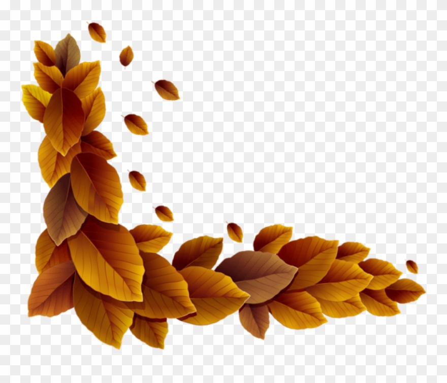 Fall Leaves Corner Decor Png - Corner Designs In Png Clipart
