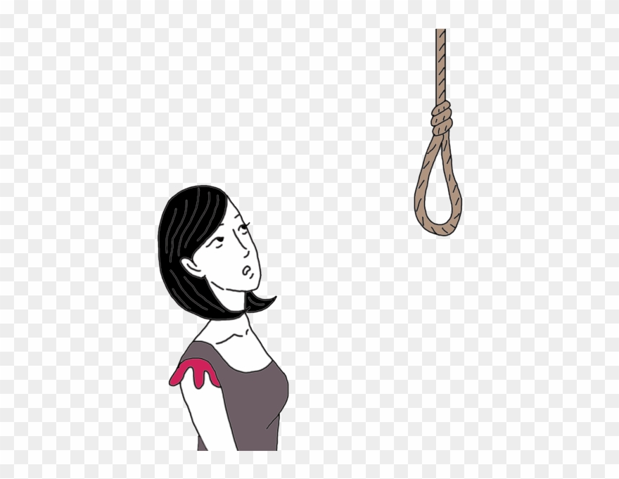 Girl Suicide Cartoon Clipart
